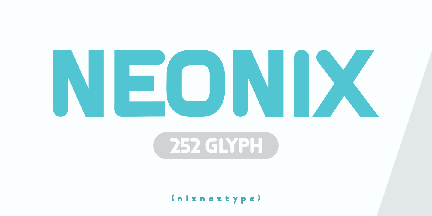 Beispiel einer Neonix Regular-Schriftart